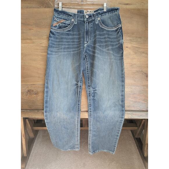 Ariat Bootcut Jeans Mens 32x36 Blue Denim M-Series M4 Relaxed Fit 10017511 NWT - Picture 1 of 3